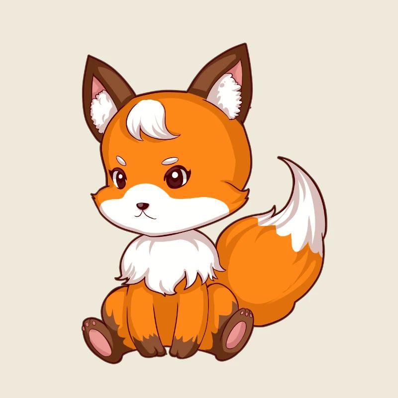 Süsser sitzender Fuchs