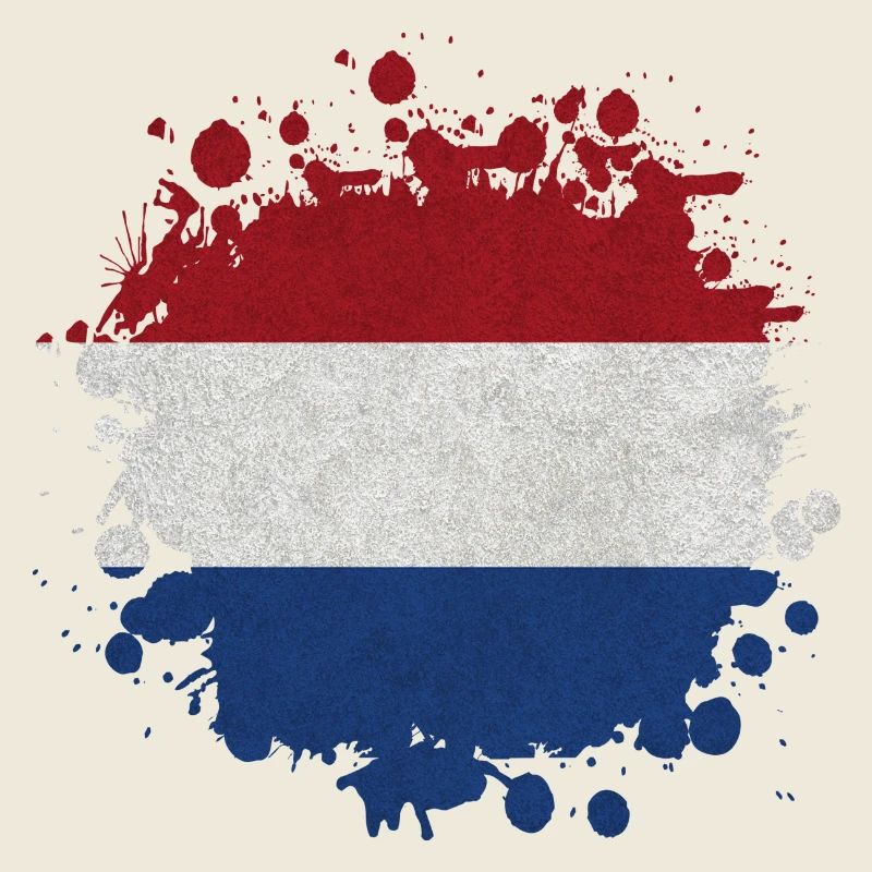 Niederlande Klecks Fleck / Geschenk Flagge Holland