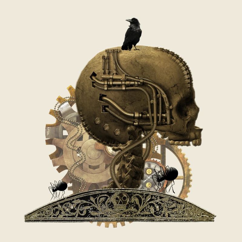 Stunning gruesome technical skull