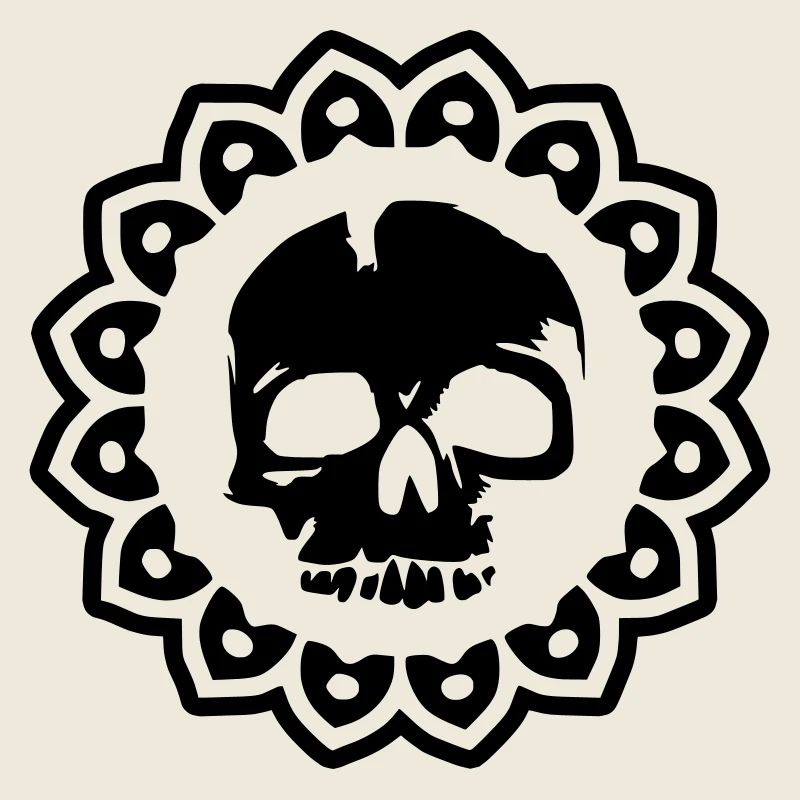 skull skull skull tattoo biker sticker