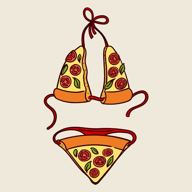Pizza Bikini figure de plage bikini drôle