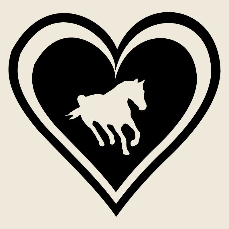 Herz mit Pferd
