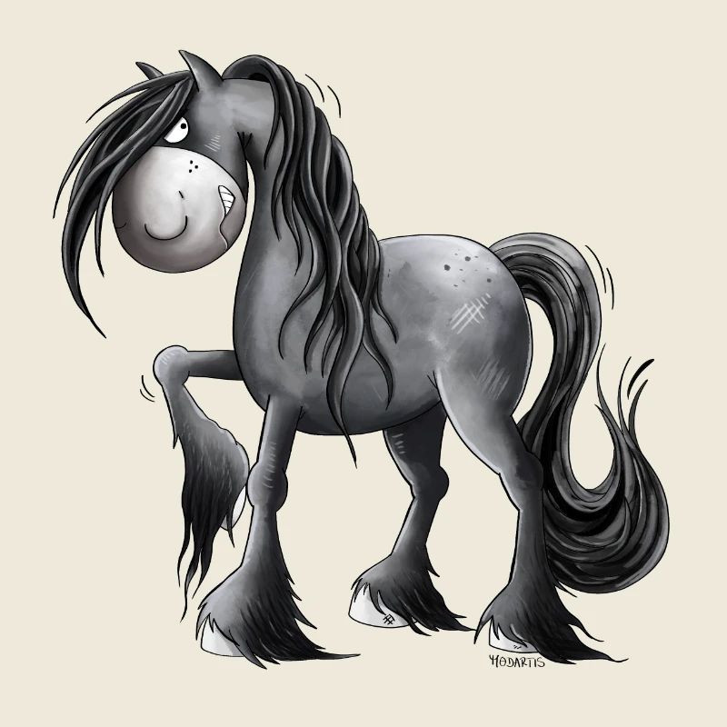 Cheval Grumpy I Bande Dessinée Pour Cavalier