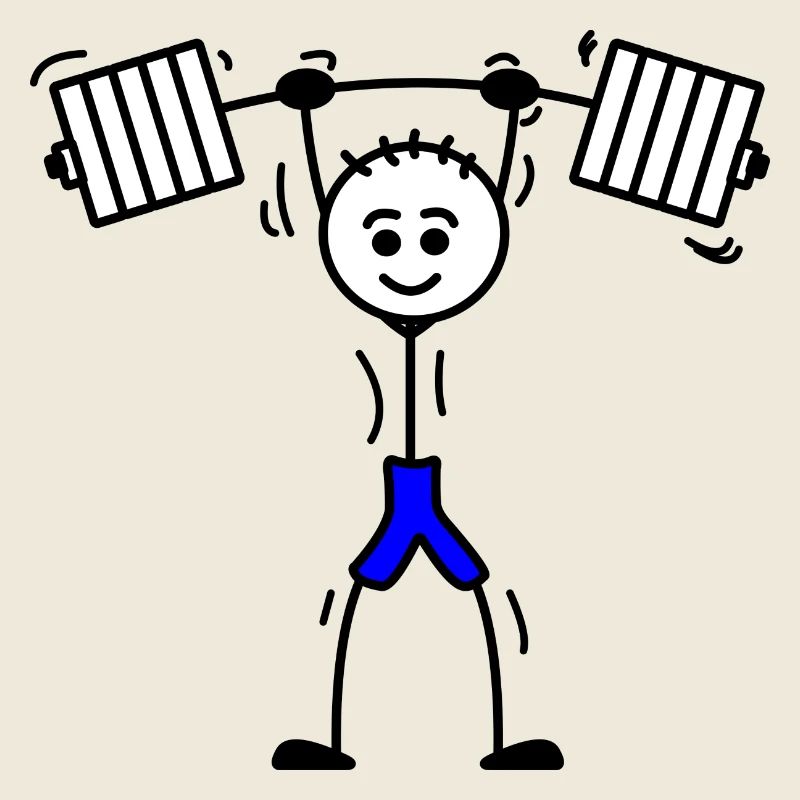 Visage heureux Musculation haltérophile