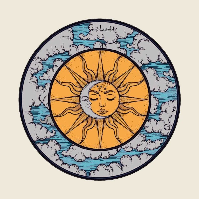 Sun and Moon in the Clouds