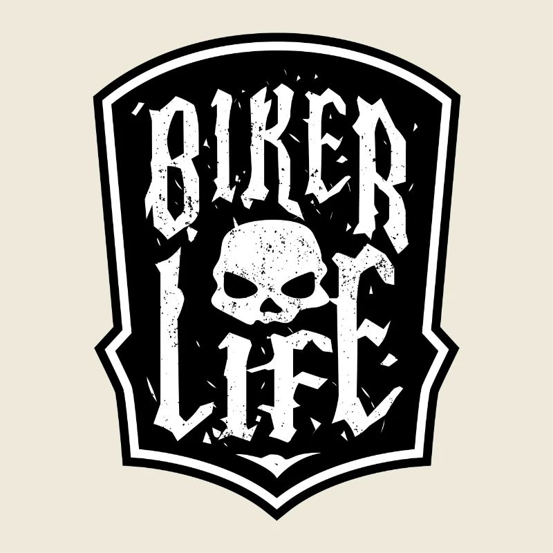 Biker Motorrad Motorräder Totenkopf Statement