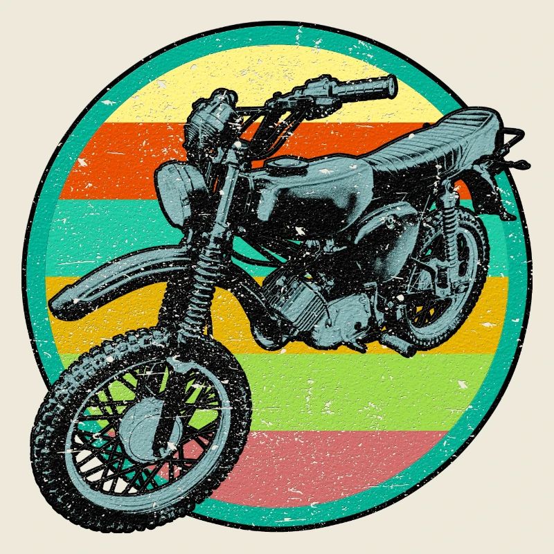 Retro Moped Relief Patch 3D used look