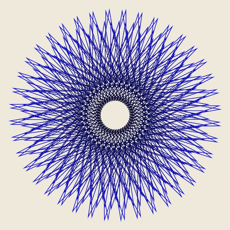 Blue radial star pattern