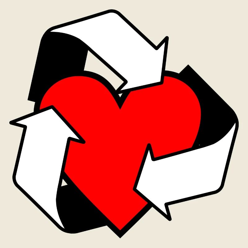 Réutiliser l’amour avec des flèches blanches de cœur