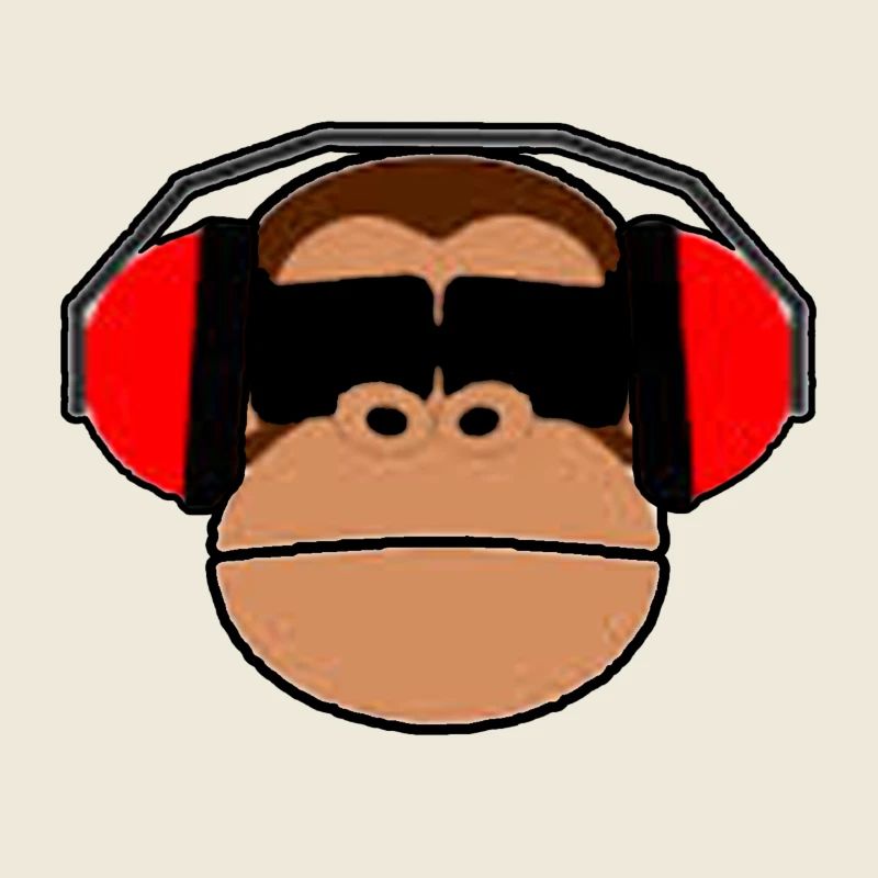 Affe Kopfhörer Schimpanse Musik Brille Geschenk