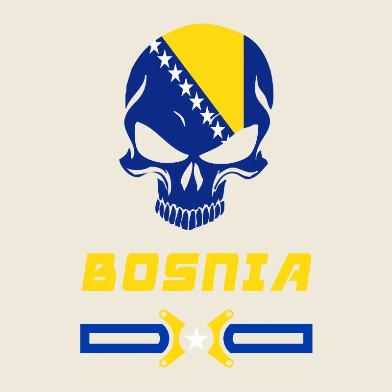 Bosnien Totenkopf Design / Geschenk
