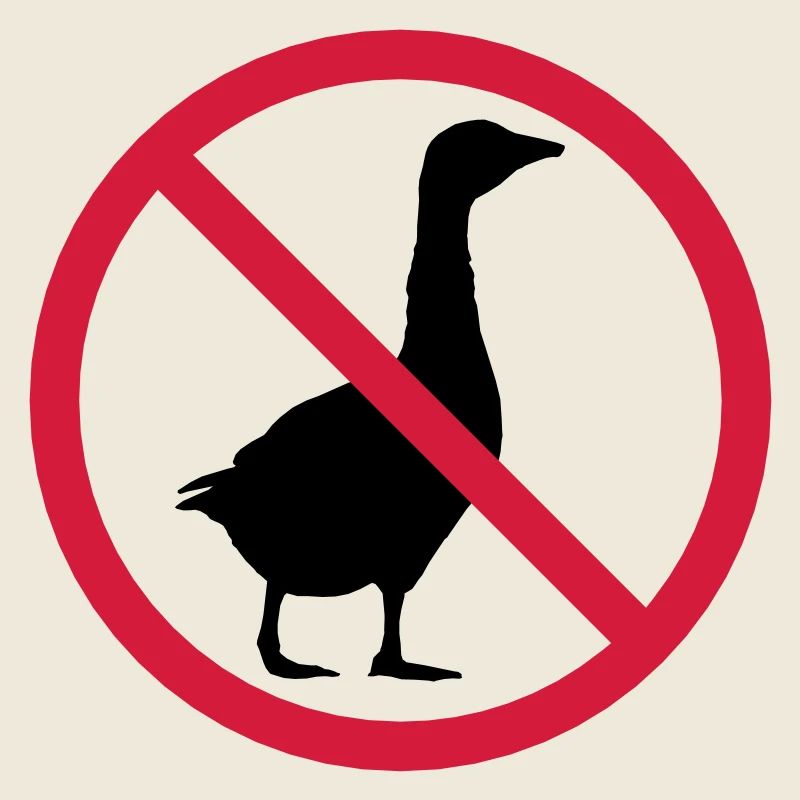Signe interdit d'oie