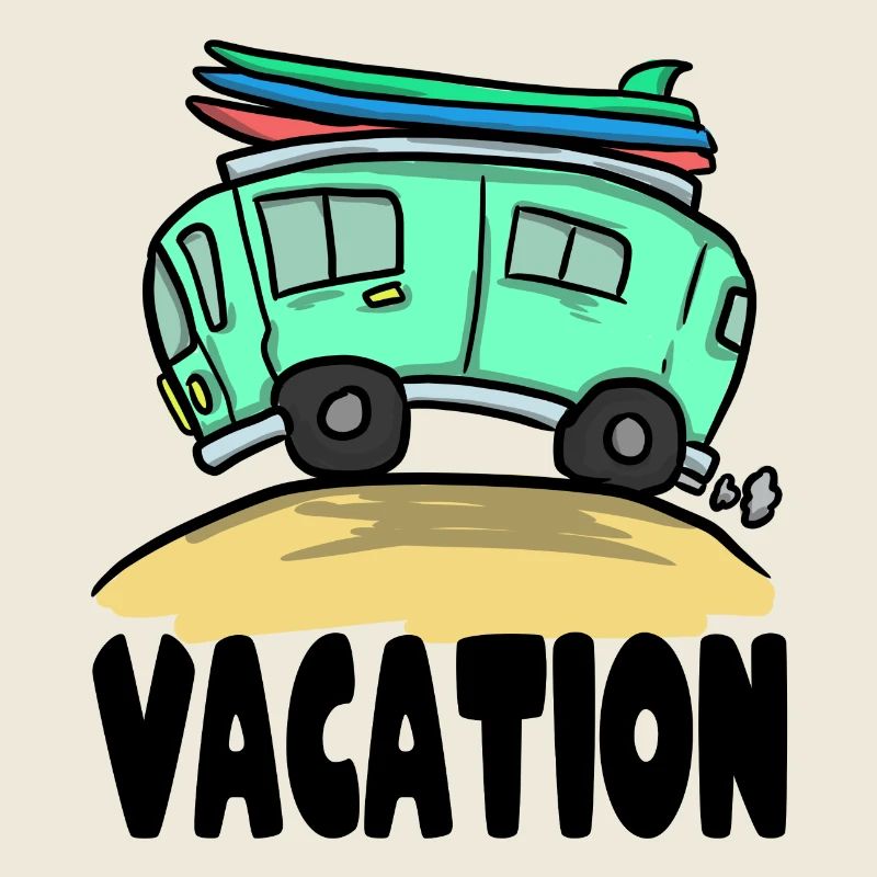 Vacances voyage voyage camping pause surf