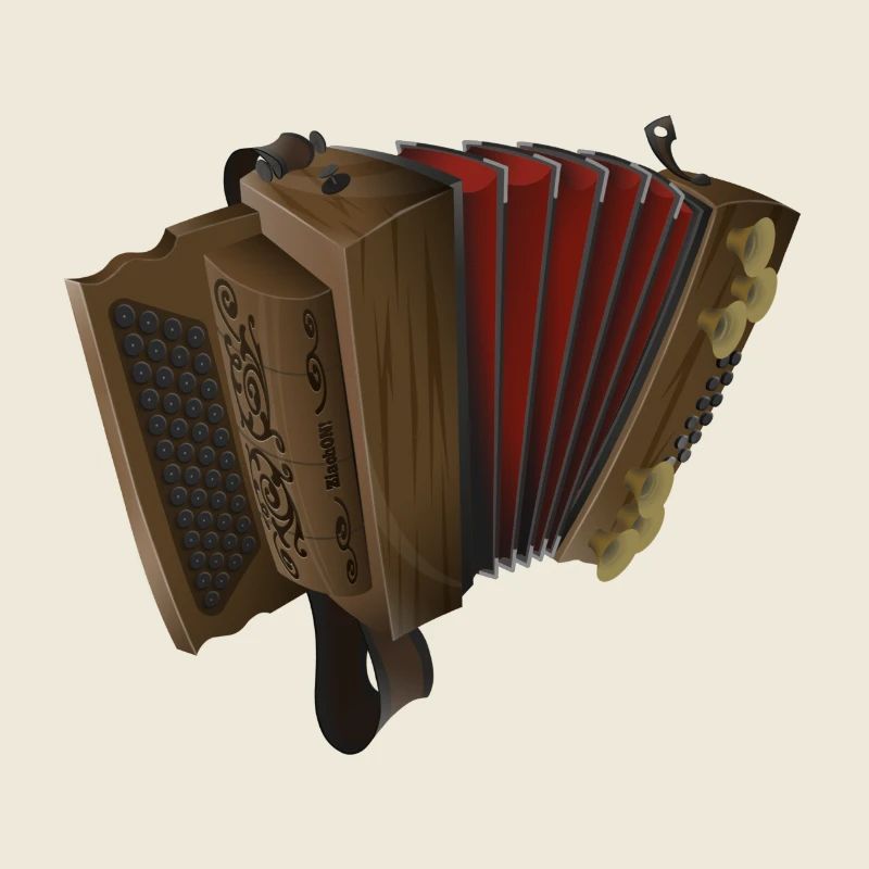 Harmonica styrienne - Foncé/Rouge | ZiachON !