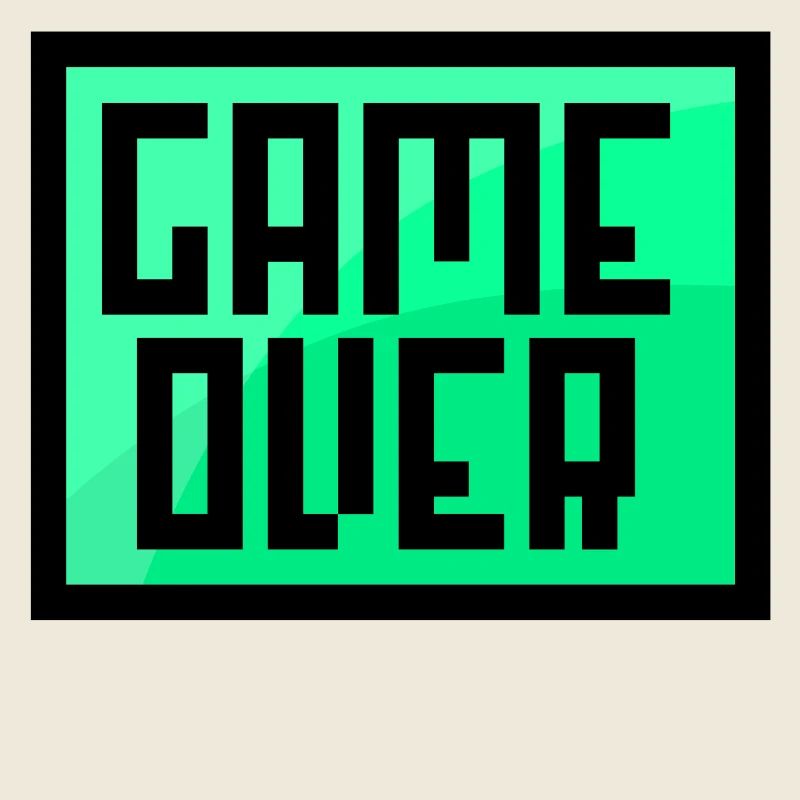 Game Over Gaming Spielkonsole Statement Videospiel