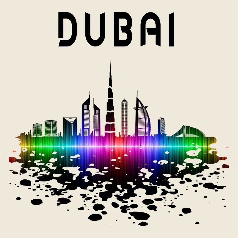 Dubai Skyline Splash Design / Cadeau