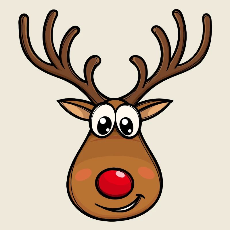 Rudolf Christmas reindeer face