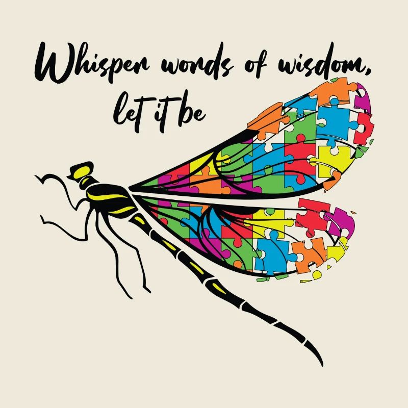Autism Awareness Let It Be Dragonflies