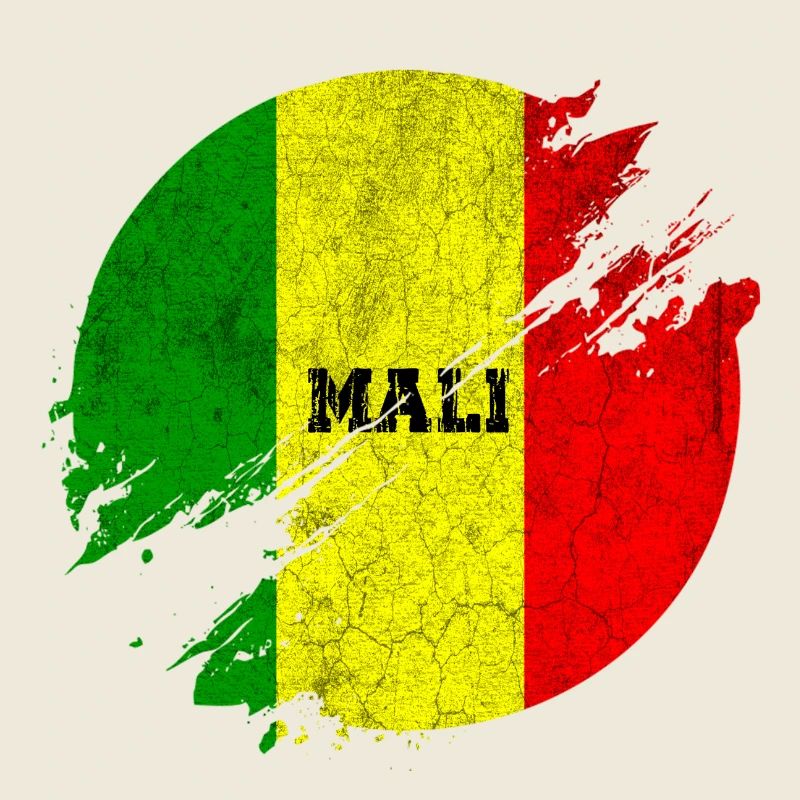 Mali flags vintage circle