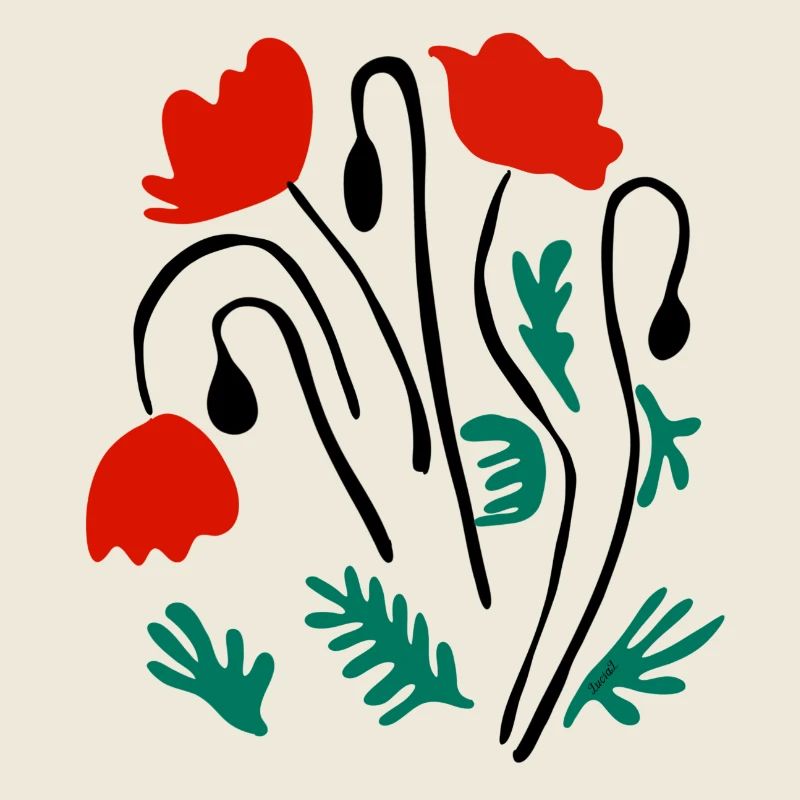 Coquelicots Matisse inspiré