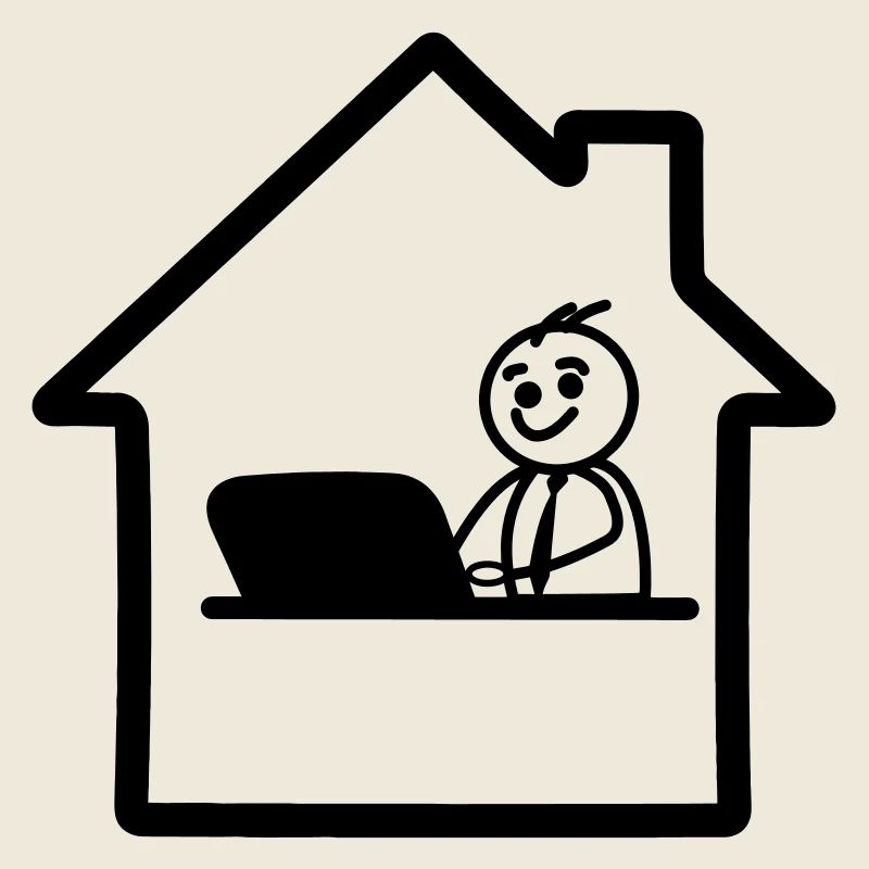 Work at home simple logo