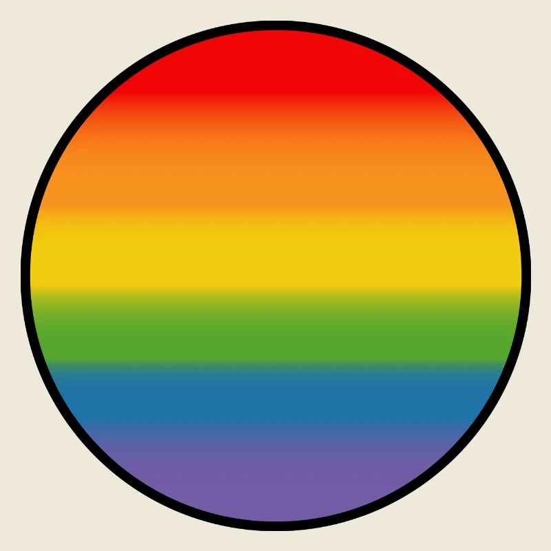 Rainbow Gradient Round white shirt