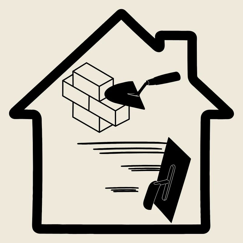 Maçon stuc outil logo maison bâtiment 2