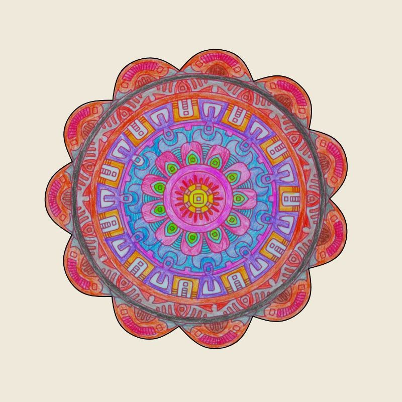 Kreismandala Farbexplosion