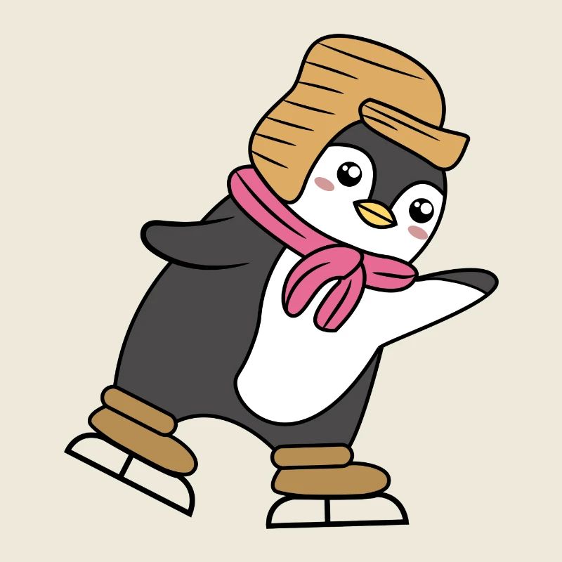 Arktis Kalt Süß Vogel Pinguin Tier Eislaufen Eis