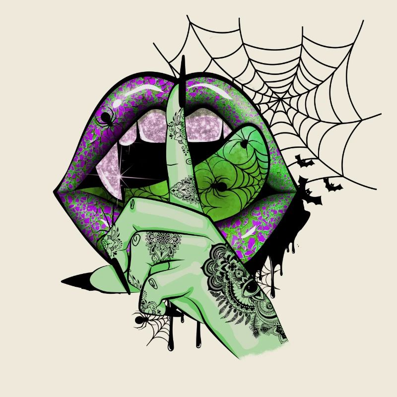 Lèvres de vampire vert