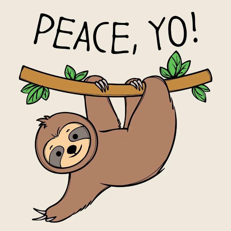 Sloth Cool Statement Hammock Jungle Animal