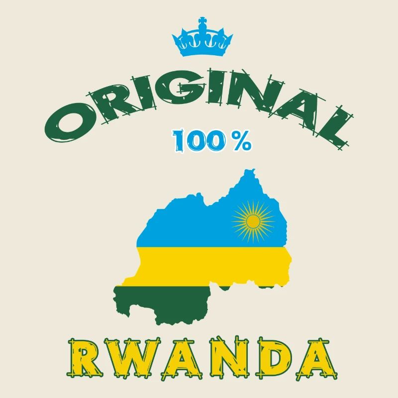 Design original 100 % drapeau du Rwanda