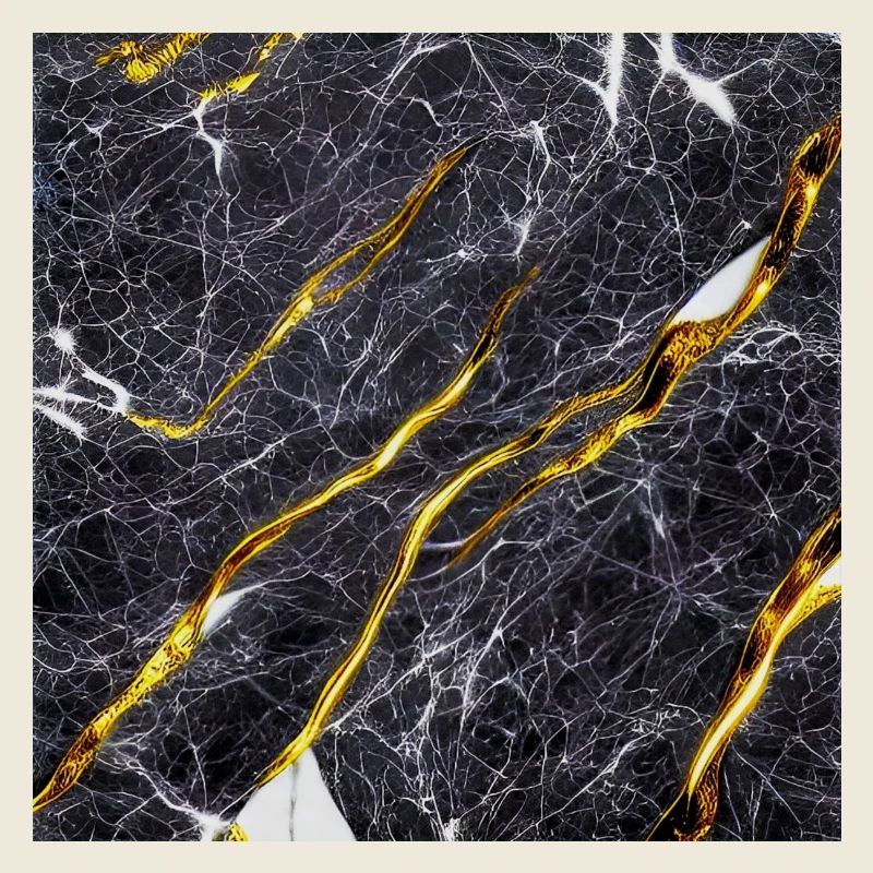 Marbre Texture Or Noir