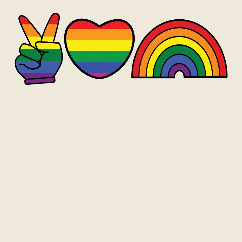 Rainbow Heart Equality Lgbt Homo