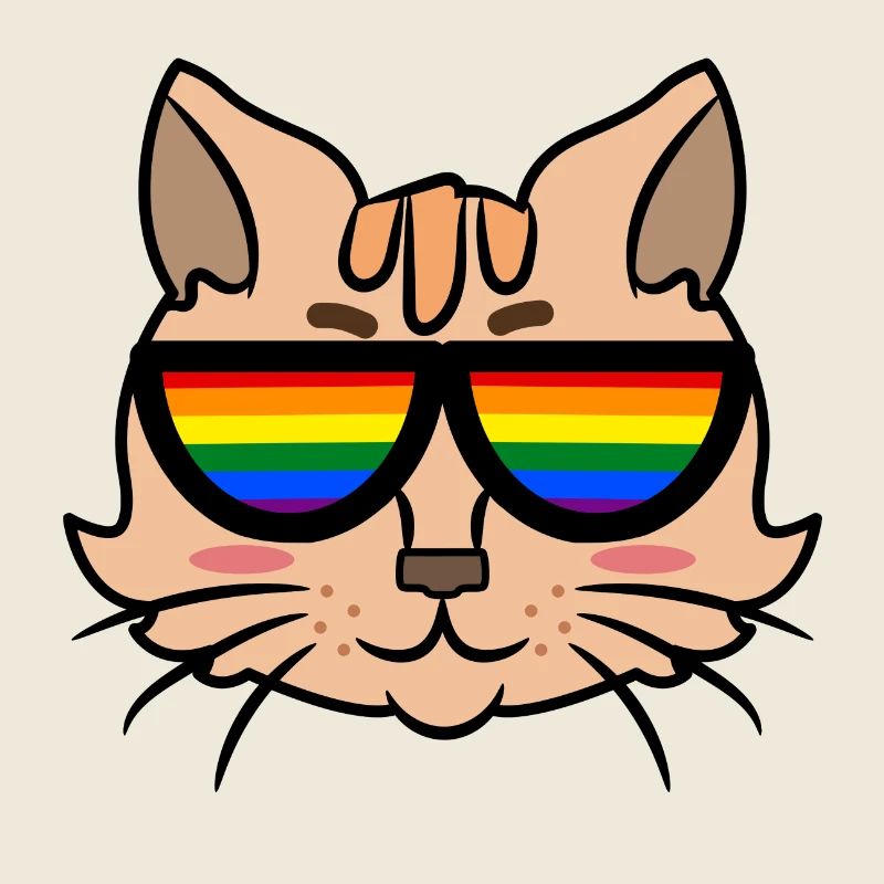 Cool Katze Lgbt Lesbisch Gleichberechtigung Homo