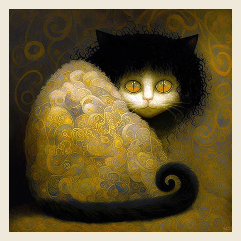 Chat Doré Arabesques - Stoik le chat