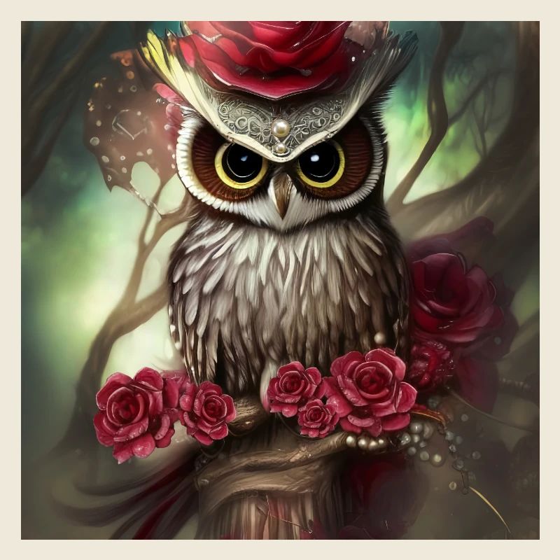 Schöne Eule der Vogel der Nacht