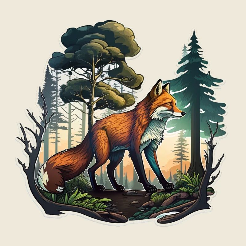 Renard dans la forêt