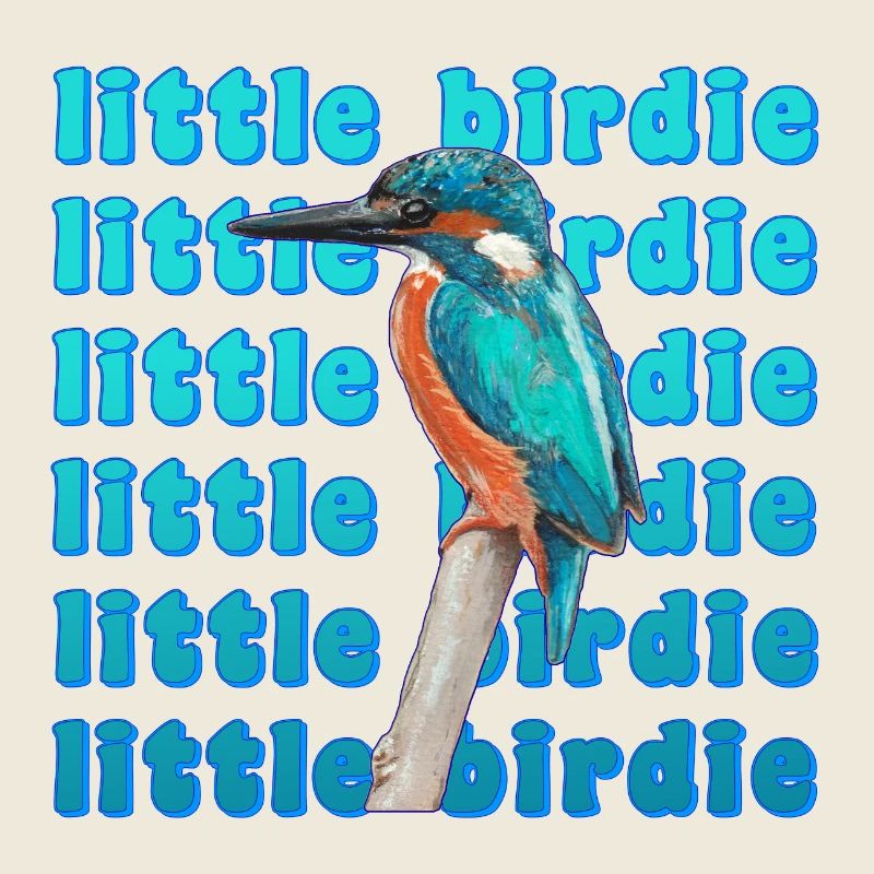 Eisvogel - schöner blauer Vogel – Aquarell Malerei