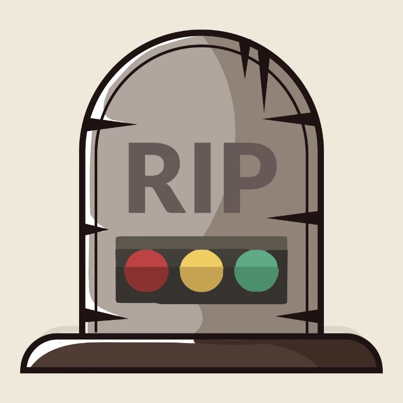 Traffic light Rest in Peace RIP