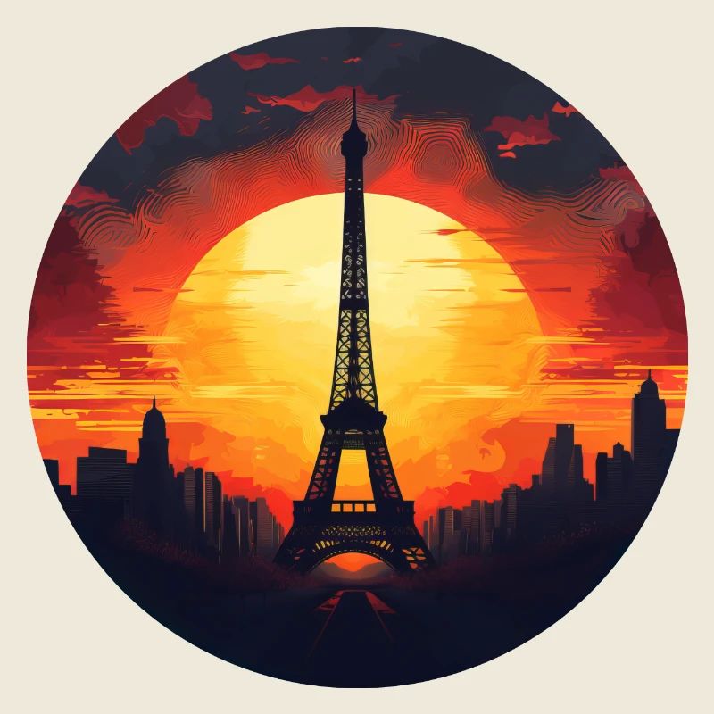 Paris Eiffelturm bei Sonnenuntergang, Romantisches