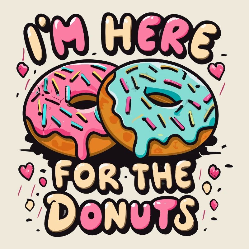Ich bin wegen der Donuts hier