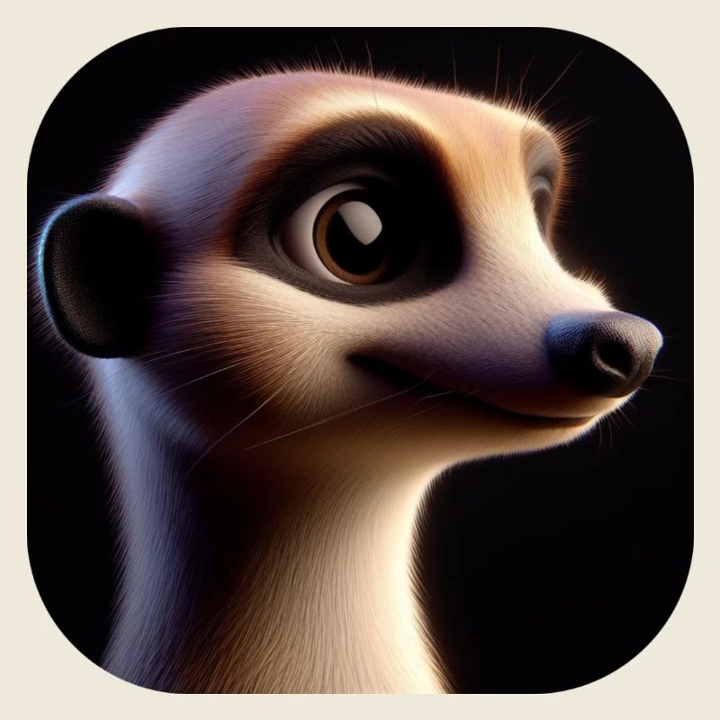 Suricate mignon dans le style d’animation