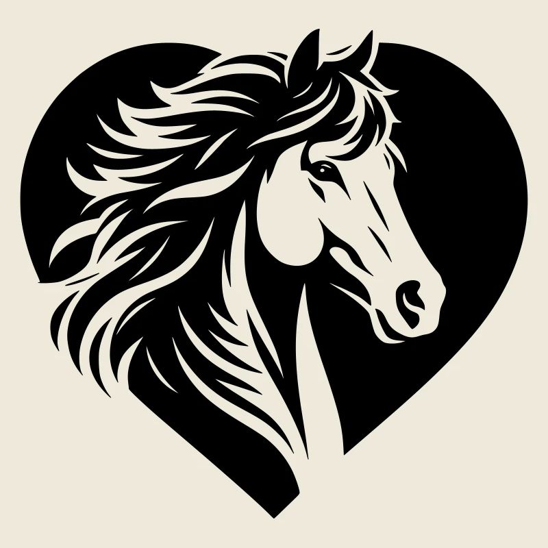 Pferde Kopf Herz