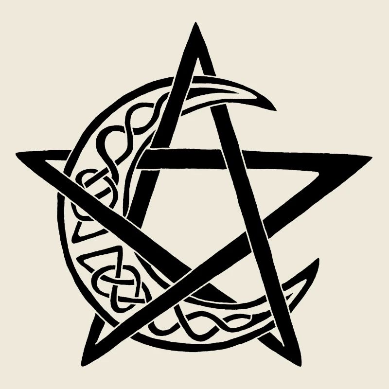 Schwarzes Mond-Pentagramm