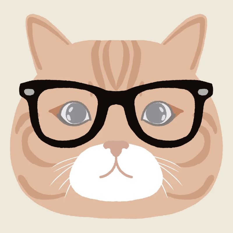 Chat à lunette