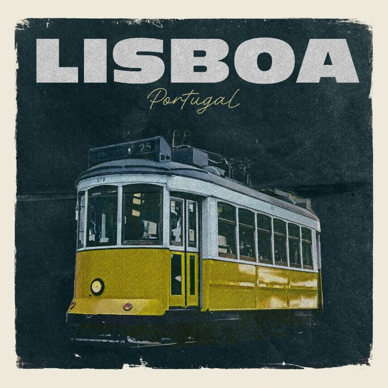 Tramway jaune de Lisbonne rétro