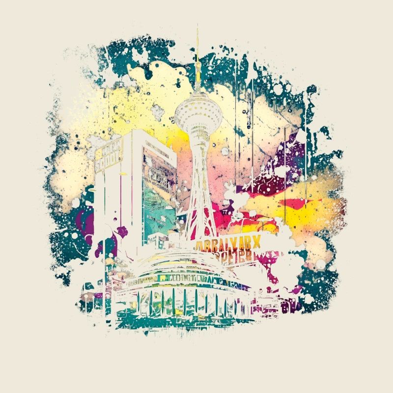 Silhouette de peinture éclaboussée de Berlin