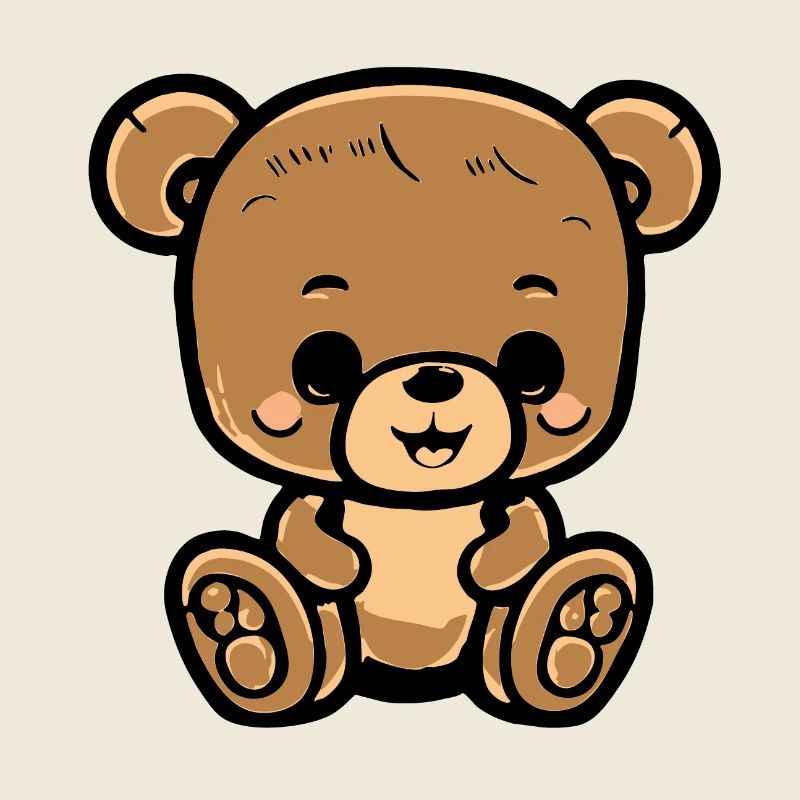 Kuschelteddy Sitzender Braunbär