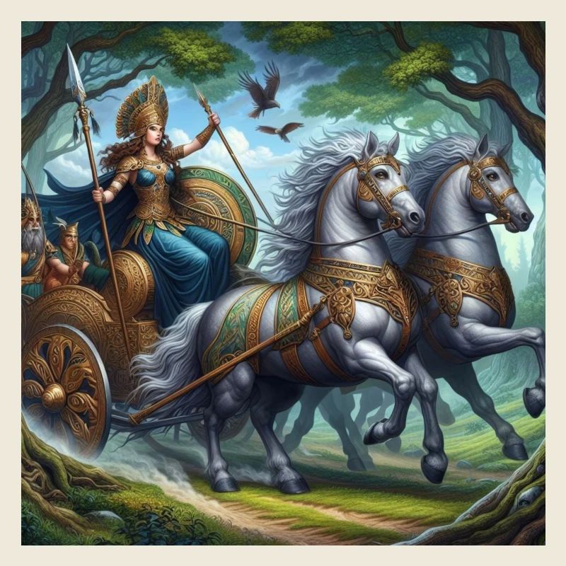 Queen Boudicca in battle